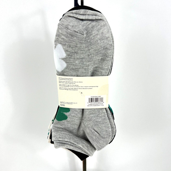 Lucky Brand Women’s Everyday Comfort Active Logo Socks 6 Pair Quarter Crew Green - Picture 4 of 16